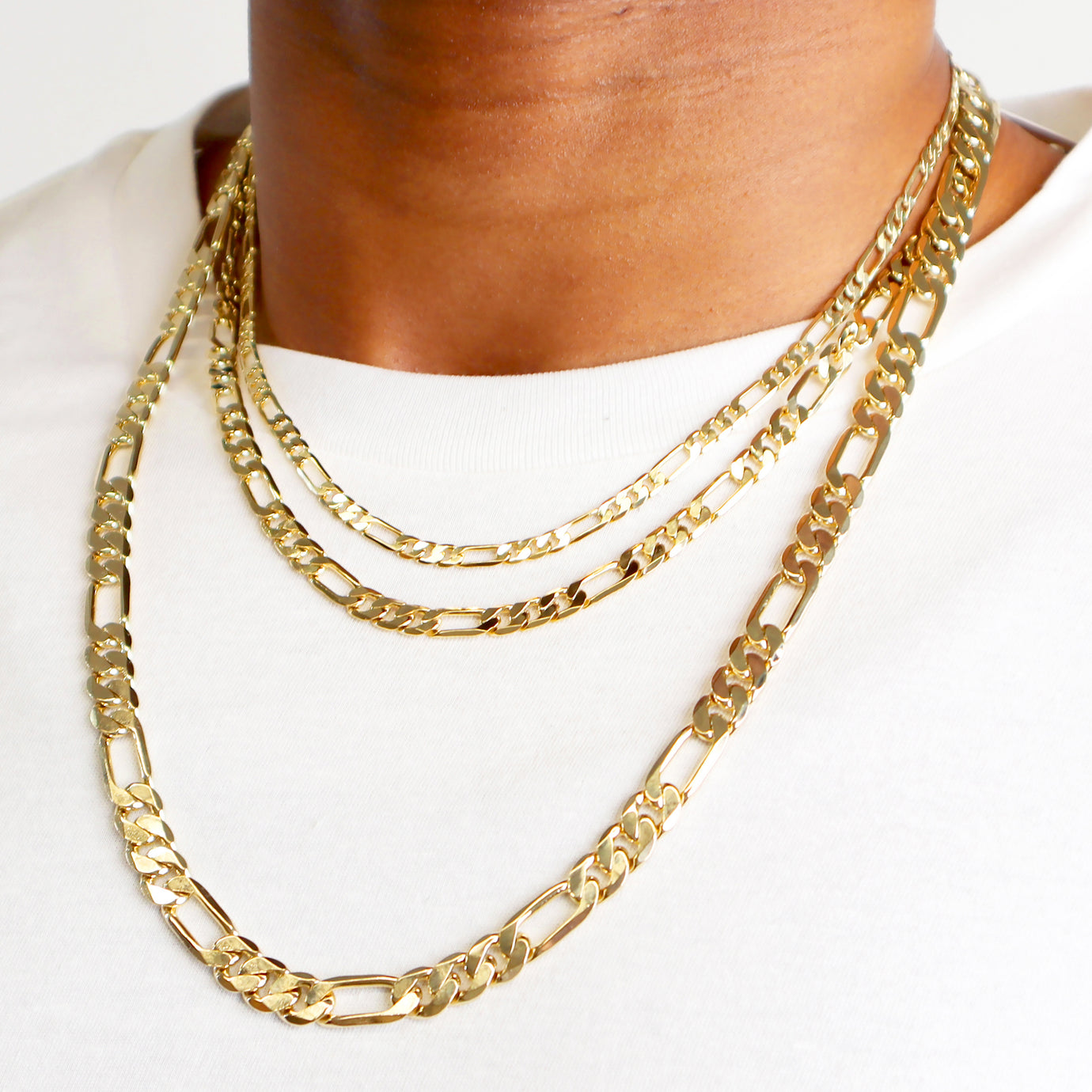 EMINENCE newest 12MM 24” 14K FIGARO CHAIN